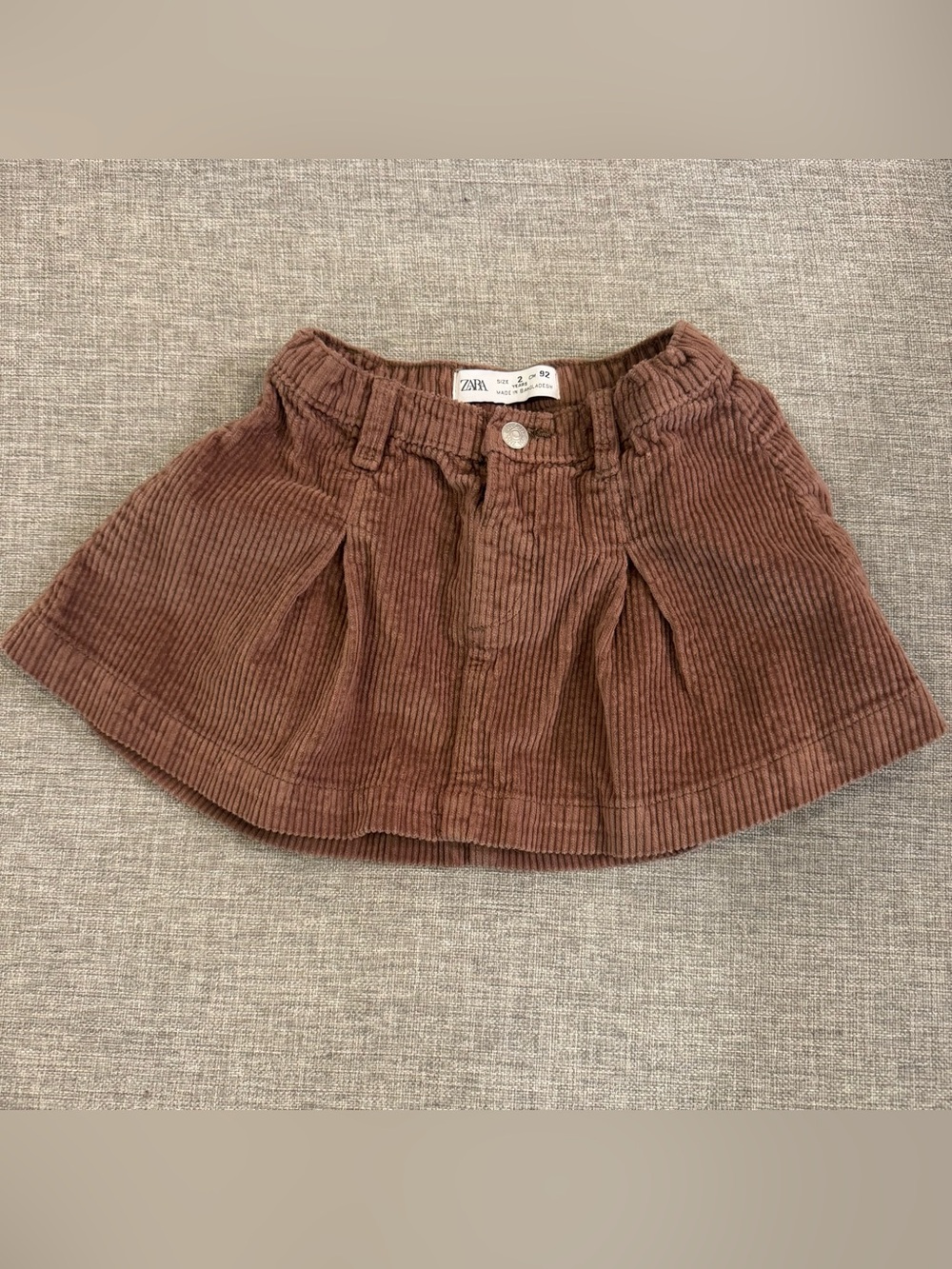 Zara Baby Brown Corduroy Skirt Size 2 Years 92 cm Fall Cottagecore
